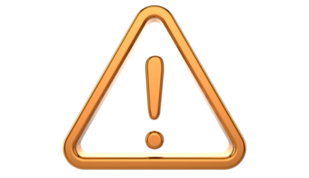 Warning caution sign on Transparent Background PNG