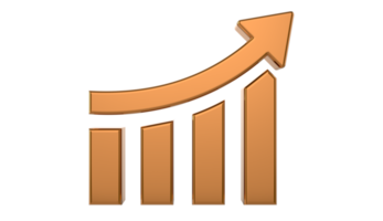 Business chart with arrow Transparent PNG