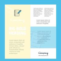 Writing on notes Business Company Poster Template with place for text and images vector background