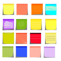 notes autocollantes numériques papier mignon png