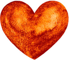 hjärta form vattenfärg ClipArt i trendig stil. kärlek tecken. valentine dag. elegant samtida dekorativ design. romantisk affisch. bröllop kort dekoration. png