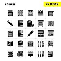 Content Solid Glyph Icon Pack For Designers And Developers Icons Of Book Book Mark Content Content Pens Pocket Content Vector