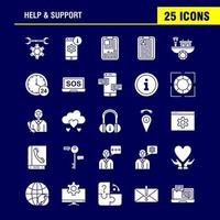 Help And Support Solid Glyph Icon for Web Print and Mobile UXUI Kit Such as Setting Gear Seo Mobile Information Setting Seo Board Pictogram Pack Vector