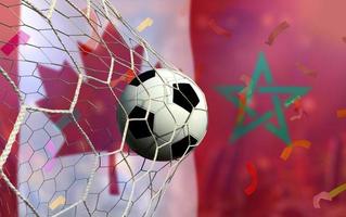 Football Cup competition between the national Canada and national Morocco. photo