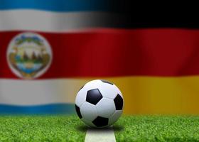 Football Cup competition between the national Costa Rica and national German. photo