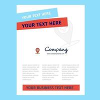 Hospital location Title Page Design for Company profile annual report presentations leaflet Brochure Vector Background