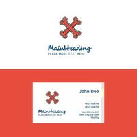 Flat Bones Logo and Visiting Card Template Busienss Concept Logo Design vector