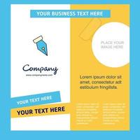 Pen nib Company Brochure Template Vector Busienss Template