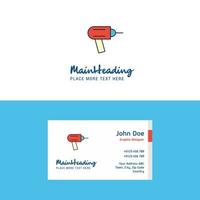 Flat Drill Logo and Visiting Card Template Busienss Concept Logo Design vector