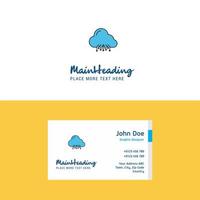 Flat Cloud circuit Logo and Visiting Card Template Busienss Concept Logo Design vector