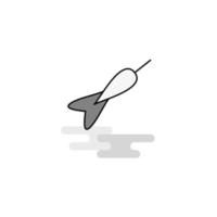 Dart Web Icon Flat Line Filled Gray Icon Vector