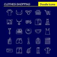 Clothes Shopping Hand Drawn Icons Set For Infographics Mobile UXUI Kit And Print Design Include Belt Cloths Holding Belt Leather Belt Credit Card Eps 10 Vector