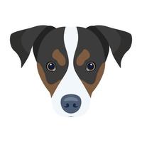 icono plano de perro diseñado creativamente vector