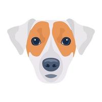 icono plano de perro diseñado creativamente vector