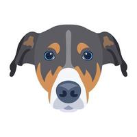 Creatively designed flat icon of Dog vector