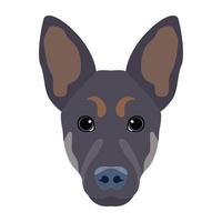 icono plano de perro diseñado creativamente vector