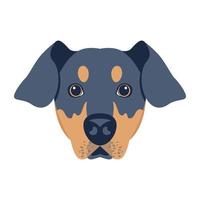 icono plano de perro diseñado creativamente vector