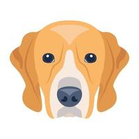 icono plano de perro diseñado creativamente vector