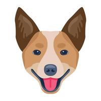 Creatively designed flat icon of Dog vector