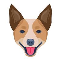 icono plano de perro diseñado creativamente vector