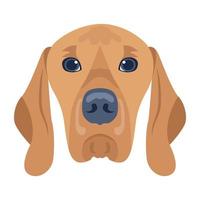 icono plano de perro diseñado creativamente vector