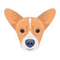 icono plano de perro diseñado creativamente vector