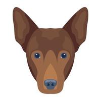Creatively designed flat icon of Dog vector