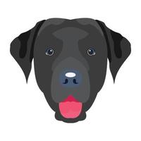 icono plano de perro diseñado creativamente vector