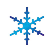 conception d'autocollant de paillettes colorées de flocon de neige d'hiver png