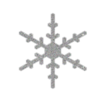 Silver Diamond Glitter Snowflake Sticker png