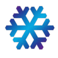 Colorful Snowflake Glitter Sticker Design png