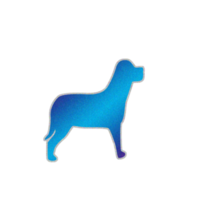 blauw schitteren structuur hond sticker ontwerp png