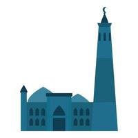 Muslim building icon, flat style vector