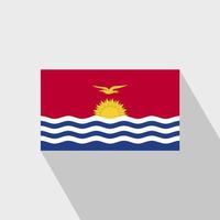 vector de diseño de sombra larga de bandera de kiribati