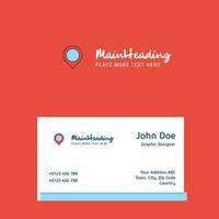 Map navigation logo Design with business card template Elegant corporate identity Vector