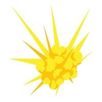 icono de explosión de bomba, estilo plano vector