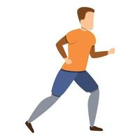 Trail running icon, cartoon style vector