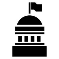 White house icon, simple style vector