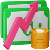 Revenue 3d rendering isometric icon. png