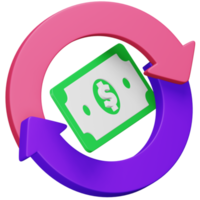 Return of investment 3d rendering isometric icon. png