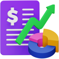 Annual report 3d rendering isometric icon. png