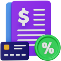 Accrued interest 3d rendering isometric icon. png
