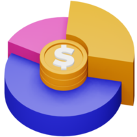 Asset allocation 3d rendering isometric icon. png
