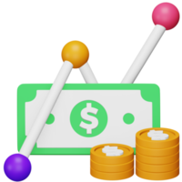 Value investing 3d rendering isometric icon. png