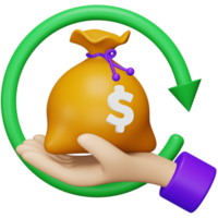 Investition 3D-Rendering isometrisches Symbol. png