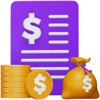 Accounts receivable 3d rendering isometric icon. png