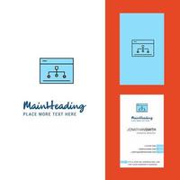 Networking Creative Logo and business card vertical Design Vector