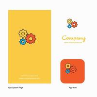 Gear setting Company Logo App Icon and Splash Page Design Creative Business App Design Elements vector