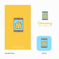 Real estate on phone Company Logo App Icon and Splash Page Design Creative Business App Design Elements vector