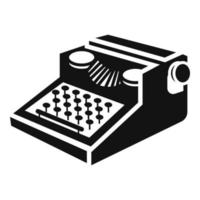 Newspaper typewriter icon, simple style vector